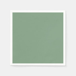 Serviette En Papier Basil de couleur solide vert fumée