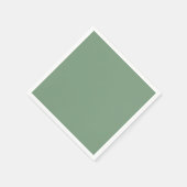 Serviette En Papier Basil de couleur solide vert fumée (Coin)