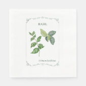 Serviette En Papier Basilic - (Devant)