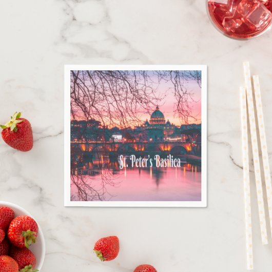 Serviette En Papier Basilique Saint-Pierre, Rome, Italie (En situation)