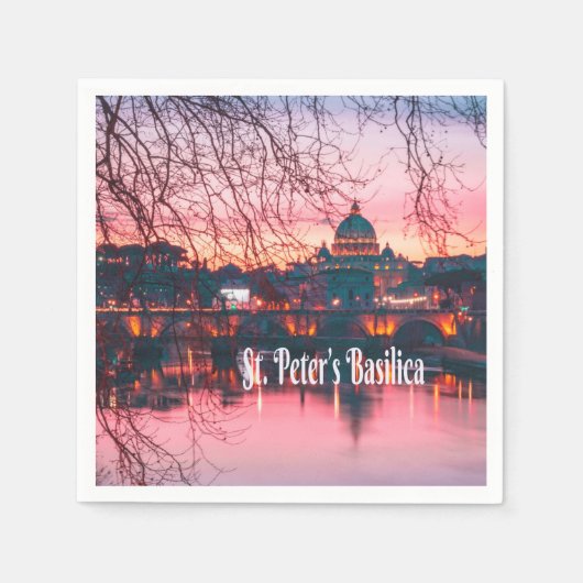 Serviette En Papier Basilique Saint-Pierre, Rome, Italie (Devant)