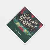 Serviette En Papier Basket bal de Noël thème avec le nom (Coin)