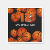 Serviette En Papier basket-ball accent enfants (Devant)