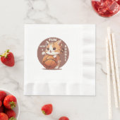 Serviette En Papier basket-ball chat (En situation)
