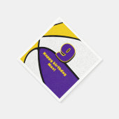 Serviette En Papier basket-ball en or violet filles garçons (Coin)