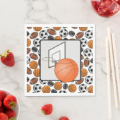 Serviette En Papier Basket-Ball Et Hoop (En situation)