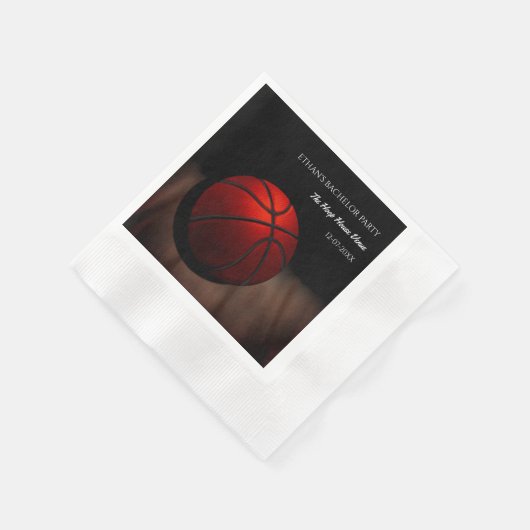 Serviette En Papier Basket-ball / fête d'anniversaire Orange Black (Coin)