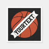 Serviette En Papier Basket-ball Party Personnalisé Nom de l'équipe ou  (Devant)