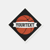 Serviette En Papier Basket-ball Party Personnalisé Nom de l'équipe ou  (Coin)