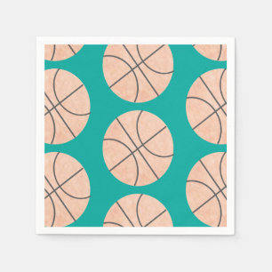Serviette En Papier Basket-ball Sports Naples Aquarelle