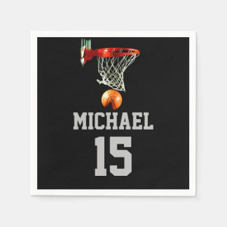 Serviette En Papier Basket-ball Votre nom