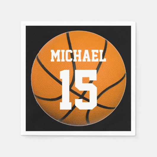 Serviette En Papier Basket-ball Votre nom (Devant)