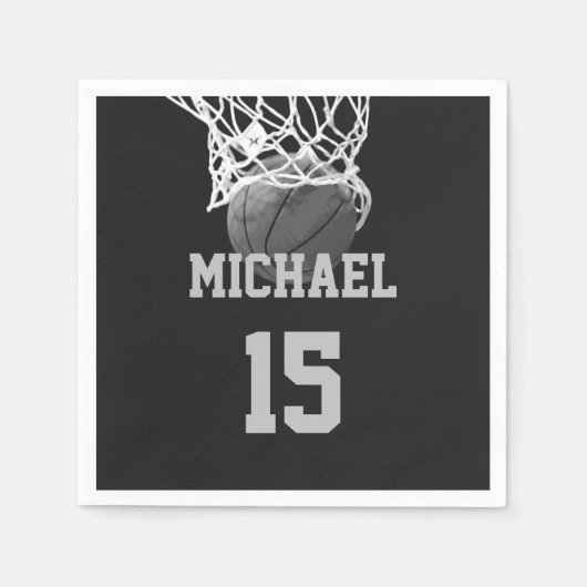 Serviette En Papier Basket-ball Votre nom (Devant)