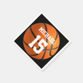Serviette En Papier Basket-ball Votre nom (Coin)