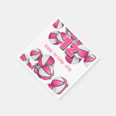 Serviette En Papier basket blanc rose anniversaire de enfant (Coin)