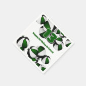 Serviette En Papier basket noir vert filles garçons sport party (Coin)