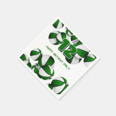 Serviette En Papier basket vert filles garçons sport party (Coin)