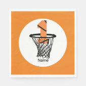 Serviette En Papier Basketball 1er anniversaire avec numéro en mini-ce (Devant)