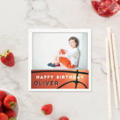 Serviette En Papier Basketball Ball Boy Anniversaire Photo Party (En situation)
