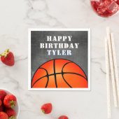 Serviette En Papier Basketball Ball Chalkboard Photo Anniversaire (En situation)