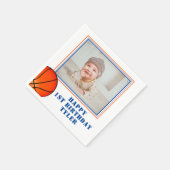 Serviette En Papier Basketball Ball Kids Photo Anniversaire (Coin)
