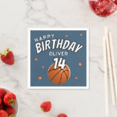 Serviette En Papier Basketball Ball Sports Bonne fête d'anniversaire (En situation)