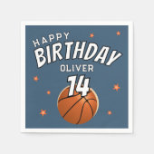 Serviette En Papier Basketball Ball Sports Bonne fête d'anniversaire (Devant)