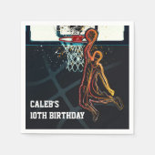Serviette En Papier Basketball Dunk Jump Shot Anniversaire (Devant)