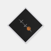Serviette En Papier Basketball Heartbeat (Coin)
