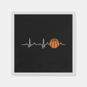 Serviette En Papier Basketball Heartbeat (Devant)
