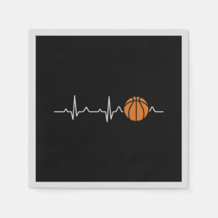 Serviette En Papier Basketball Heartbeat