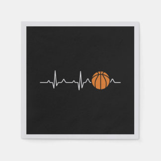 Serviette En Papier Basketball Heartbeat