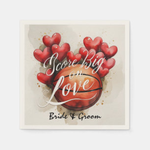 Serviette En Papier Basketball mariage thème
