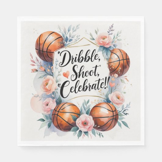 Serviette En Papier Basketball Mariage thème (Devant)