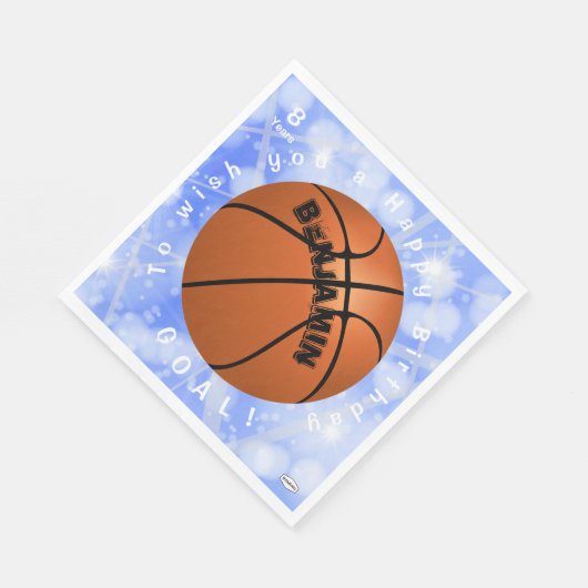 Serviette En Papier Basketball Papier Napkin Anniversaire Thème HAMbyW (Coin)