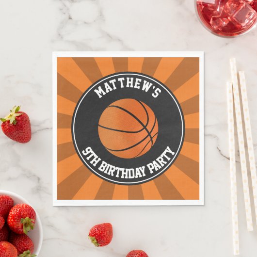 Serviette En Papier Basketball Party Papier déjeuner Napkins (En situation)