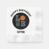 Serviette En Papier Basketball Player Girl, Basketball Girl Birthday (Devant)