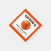 Serviette En Papier Basketball première année bas 1er anniversaire (Coin)