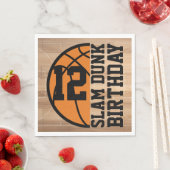 Serviette En Papier Basketball Slam Dunk Anniversaire (En situation)