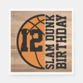 Serviette En Papier Basketball Slam Dunk Anniversaire (Devant)