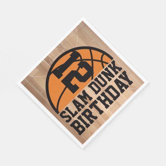 Serviette En Papier Basketball Slam Dunk Anniversaire (Coin)
