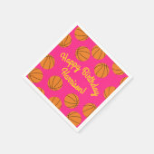 Serviette En Papier Basketball Sports Anniversaire fête rose (Coin)
