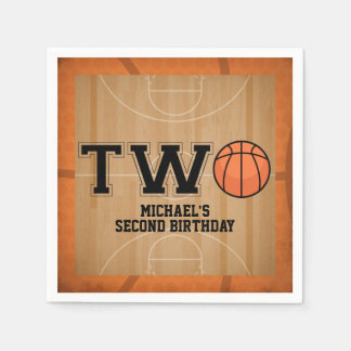 Serviette En Papier Basketball vintage 2e anniversaire