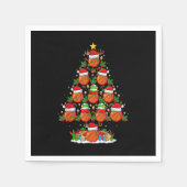 Serviette En Papier Basketball Xmas Tree Lights Funky Père Noël Basket (Devant)
