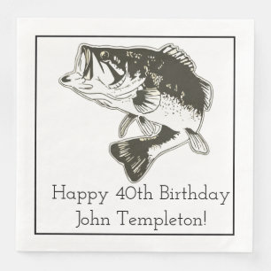 Serviette En Papier Basse à grande bouche Pêche Anniversaire serviette