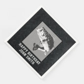 Serviette En Papier Basse à grande bouche Pêche Hommes fête d'annivers (Coin)