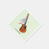 Serviette En Papier Basse acoustique Guitare Musique américaine (Coin)