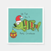 Serviette En Papier Basse de Noël amusant Pêche Poisson Cute Cartoon (Devant)