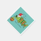 Serviette En Papier Basse de Noël amusant Pêche Poisson Cute Cartoon (Coin)