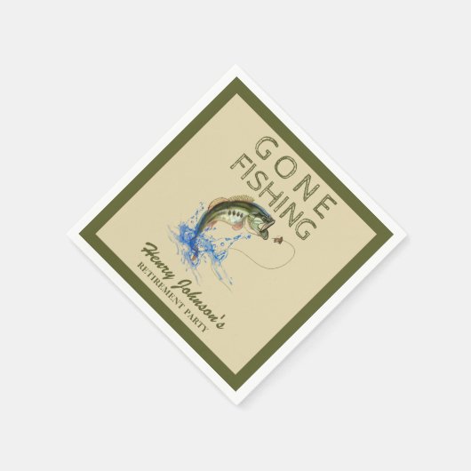 Serviette En Papier Basse partie Pêche retraite (Coin)